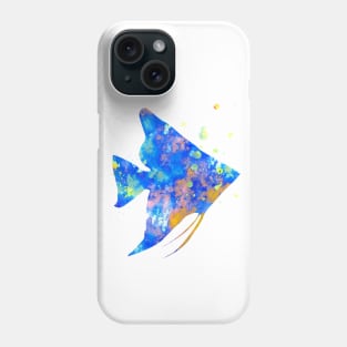 Angelfish Watercolor Painting Phone Case