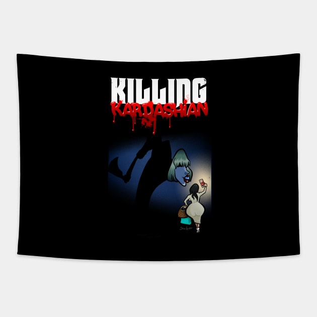 Killing Kardashian Book Cover Tapestry by binarygod