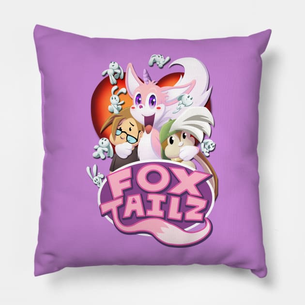 Gizmo and Bunny in Fox Tailz Pillow by BackOfTheComicShopT