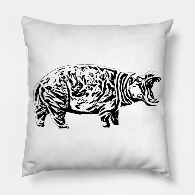 Hippo Pillow by Nimmersatt