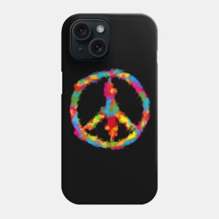 Peace Symbol in Rainbow Watercolors Phone Case