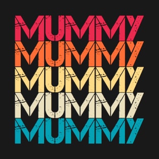 Mummy Retro Vintage Sunset Distressed Aesthetic Typography T-Shirt