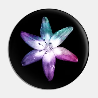 Purple Pink Green Flower Pin