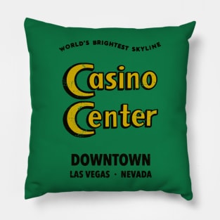 Retro Vintage Casino Center Downtown Las Vegas Pillow