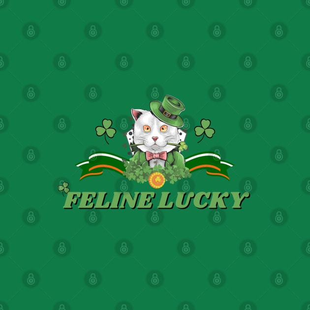 Feline Lucky for Saint Patrick's Day (MD23Val002d) by Maikell Designs