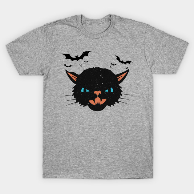 Black Cat Funny Halloween Apparel Black Cat Halloween Design T