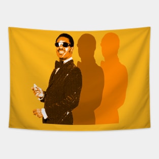 Stevie Wonder Retro Orange Tapestry