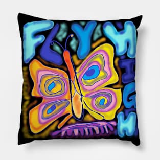 fly high butterfly Pillow