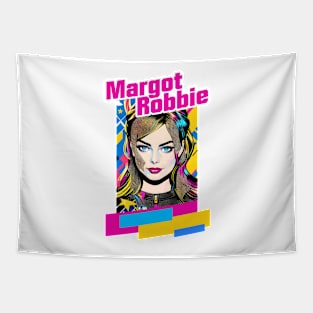 Margot Robbie graphic illustration design by ironpalette Tapestry