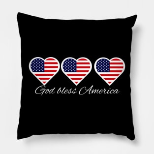 God bless America, 4th of July design Pillow