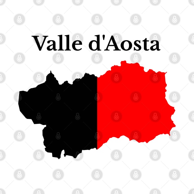 Aosta Valley Flag Map, Italy, Italian Region. by maro_00