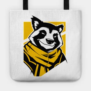 Smiling Badger with a Scarf - Fantasy Tote