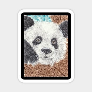 Panda Bear  face art Magnet