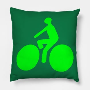 Green bicycle Pillow