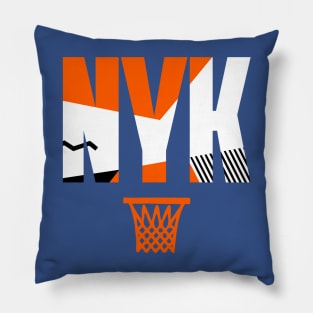 Retro NY Basketball Art Pillow