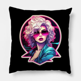 Retrowave Vintage Synthwave Mallsoft Vaporwave Girl Fairy Kei Pillow