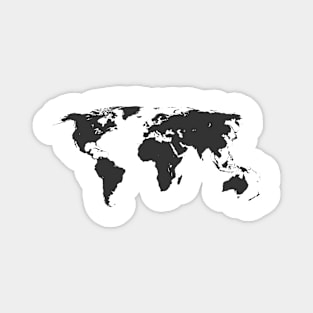 World map tattoo style sillhouette Magnet