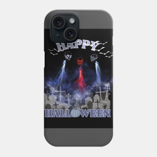 three ghosts in the graveyard Phone Case