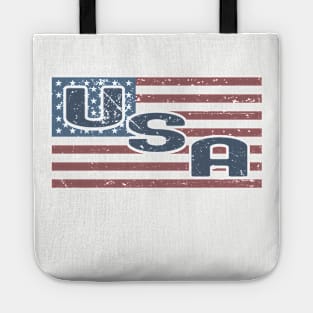 Vintage USA American Flag Tote