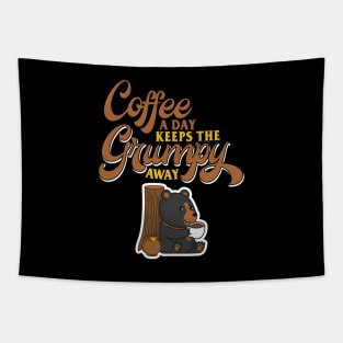 Coffee A Day Keeps The Grumpy Away Tapestry