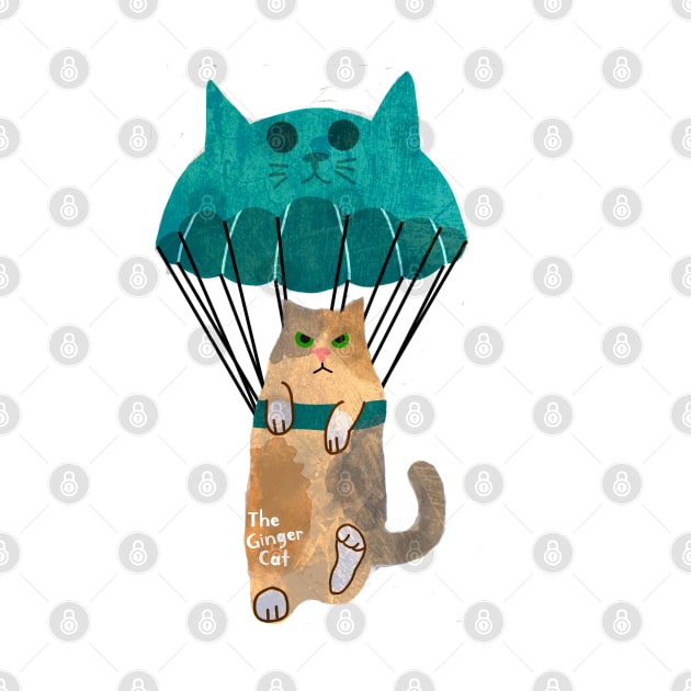 Parachuting Cat by TheGingerCat