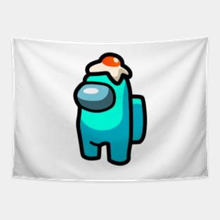 Among Us Cyan Tapestries Teepublic