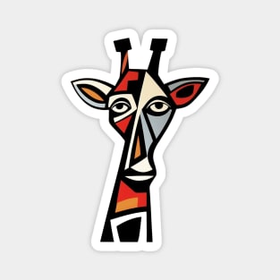 Picasso-Inspired Giraffe: Artistic Abstraction Magnet