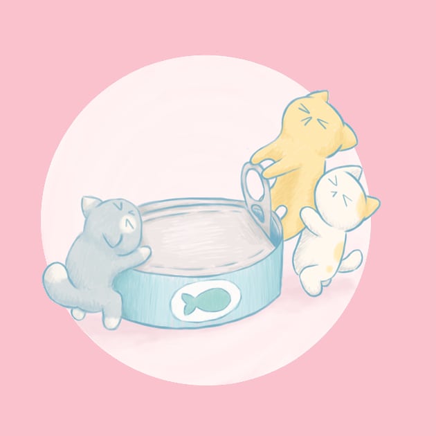 We want our tuna - Cute little cats by MoonArtGlitch