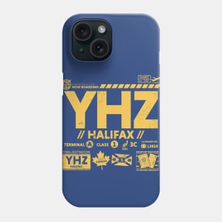 Vintage Halifax YHZ Airport Code Travel Day Retro Travel Tag Canada Phone Case