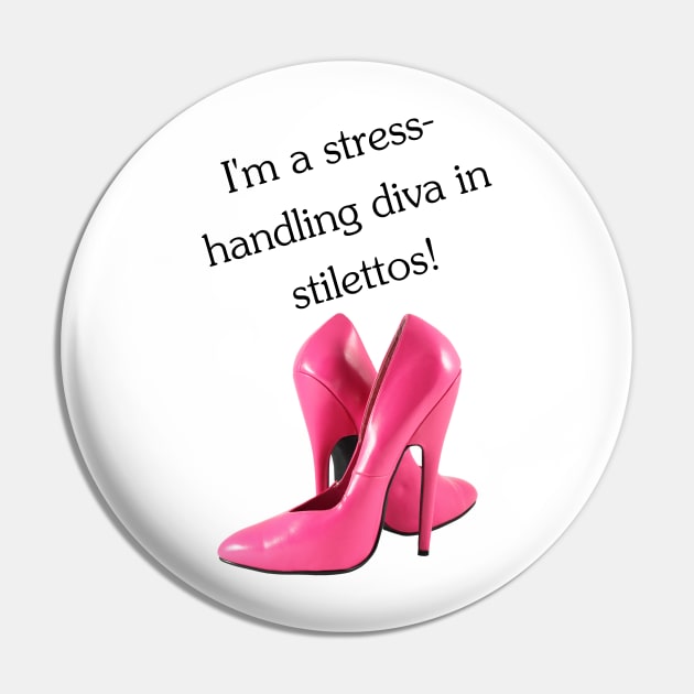 Hot Tamale Pink Stiletto Ninja Pin by Pathway Prints