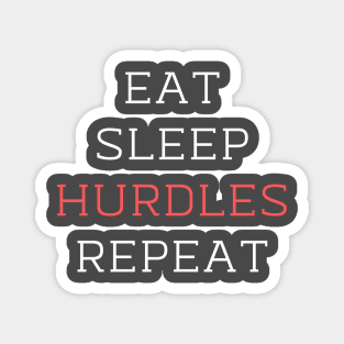 Vintage Eat Sleep Hurdles Repeat Magnet