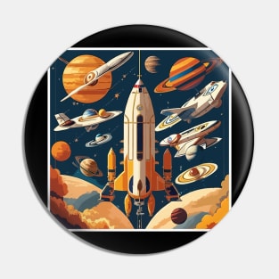 Spaceship Pin