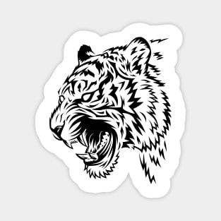 Tribal Tattoo White tiger Magnet