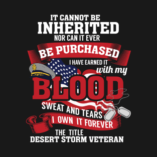Desert Storm Veteran U.S. Army Veteran T-Shirt