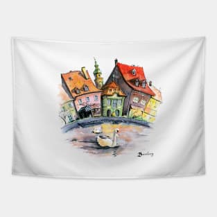 Little Venice in Bamberg, Bavaria, southern Germany Tapestry