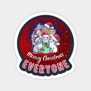 Feline Festivities: Meowy Christmas Magnet