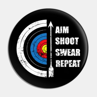 Archery Aim Shoot Swear Repeat Target Arrow Pin