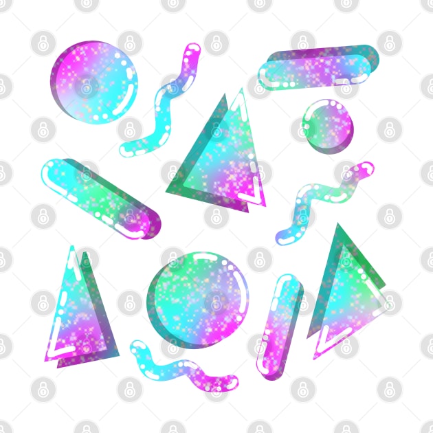 80s Glitter Shapes by melisssne