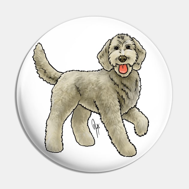 Dog - Goldendoodle - Cream Pin by Jen's Dogs Custom Gifts and Designs