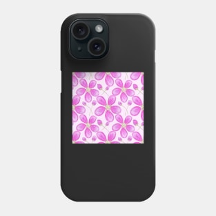 Watercolor pattern with apple blossom Phone Case