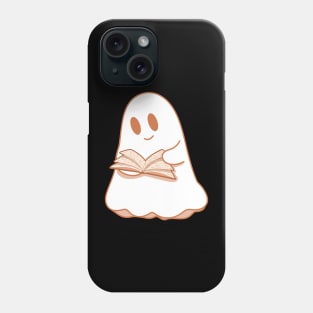 A reading ghost with a book Phone Case