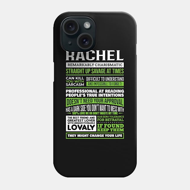 Rachel Phone Case by Ban Guns Not Books- Typography fullcolor