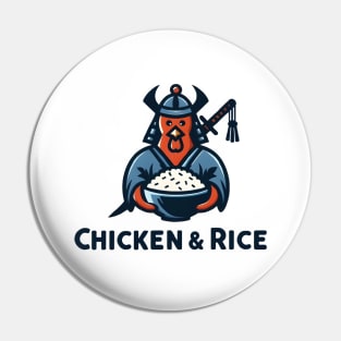 Chicken and Rice Samurai Pin