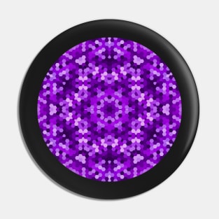 Purple Kaleidoscope Hexagons Pin