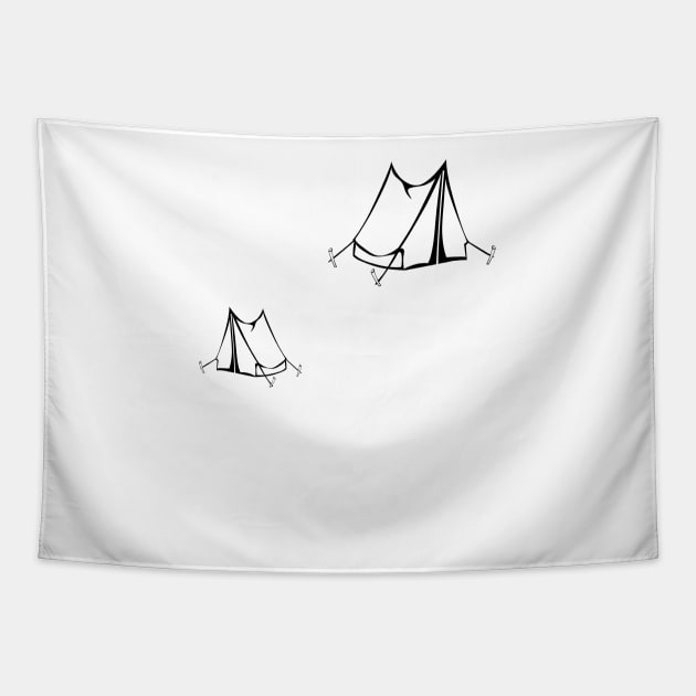 Going Camping It Will Be In Tents Tapestry by RetroSalt