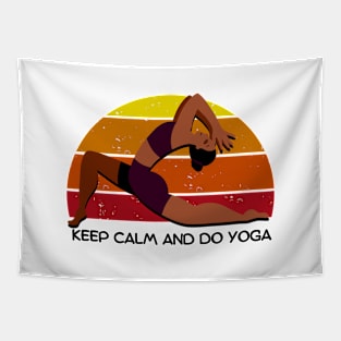 Keep calm and do yoga Tapestry