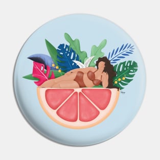 Grapefruit Pin