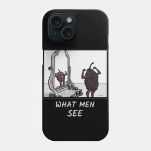 What Men See – Body image illustrated with prune and plum cartoons Phone Case