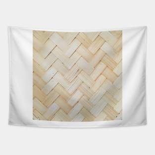 Boho triangle wooden pattern. Tapestry