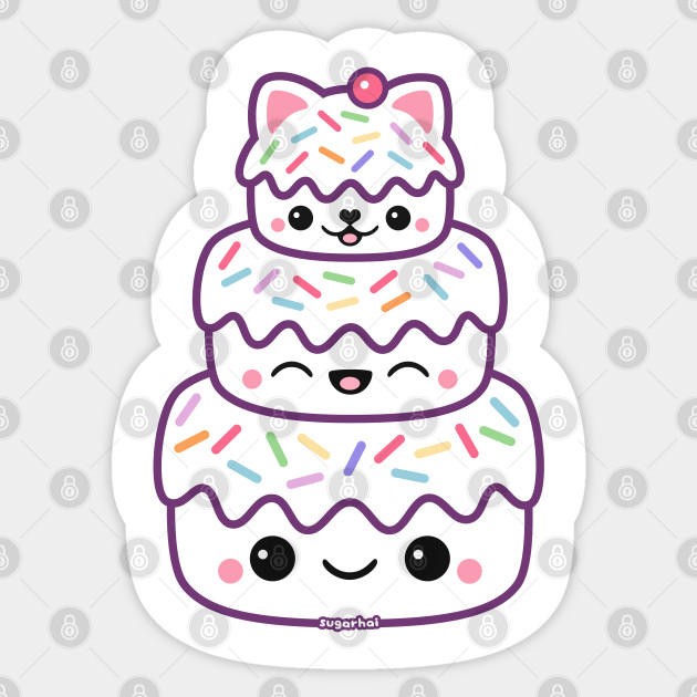 Kitty Cat Cake - Kitty - Sticker